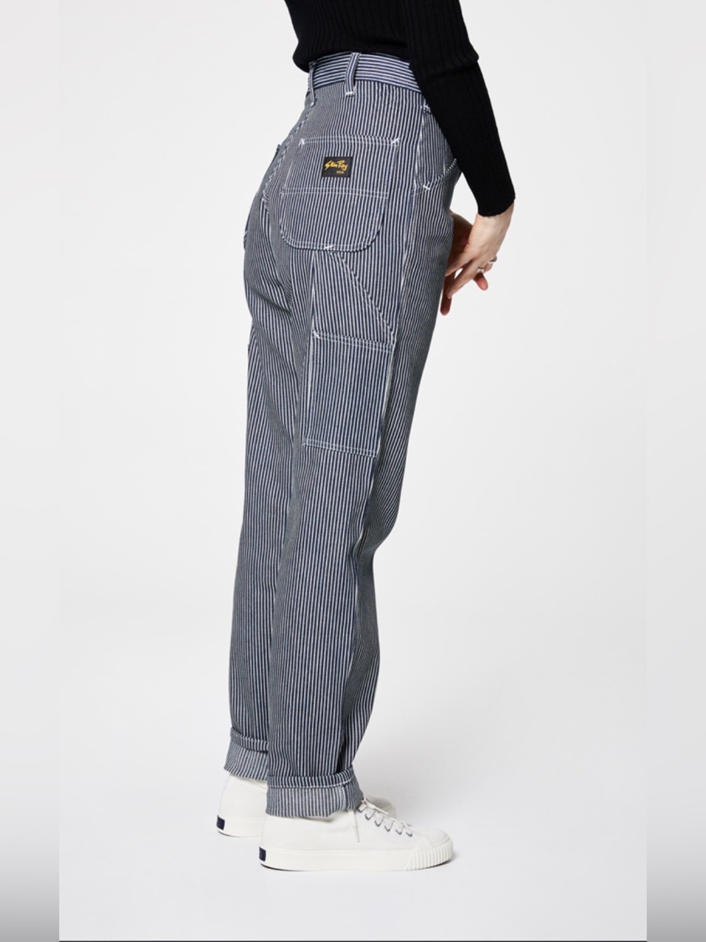 Stan Ray Navy & White Striped Carpenter Pants